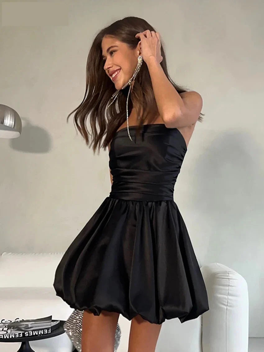 Strapless Mini Dress for Cocktail Evenings Party Dresses