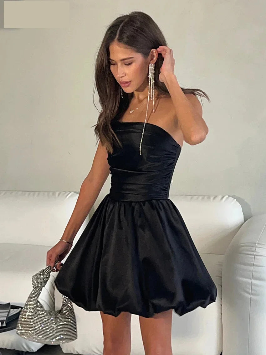 Strapless Mini Dress for Cocktail Evenings Party Dresses