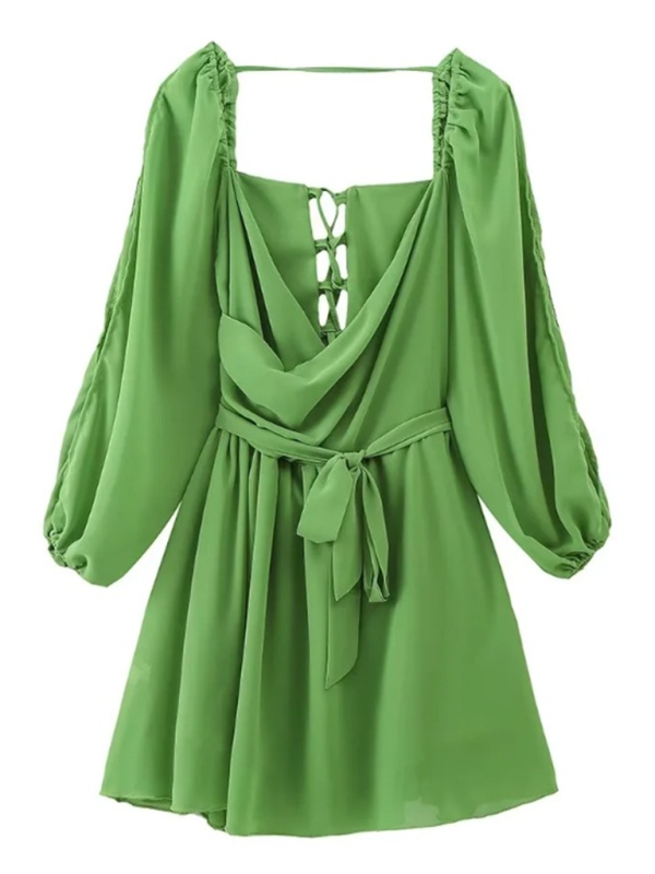 Party Mini Dress with Dramatic Sleeves for Special Events