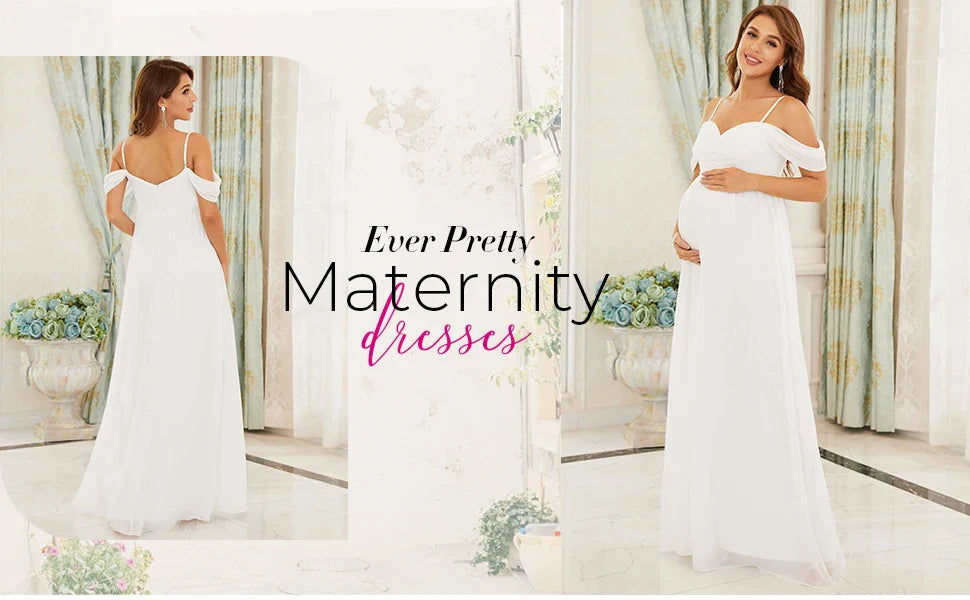 Evening Elegance Draped Maternity Gown for Special Occasions