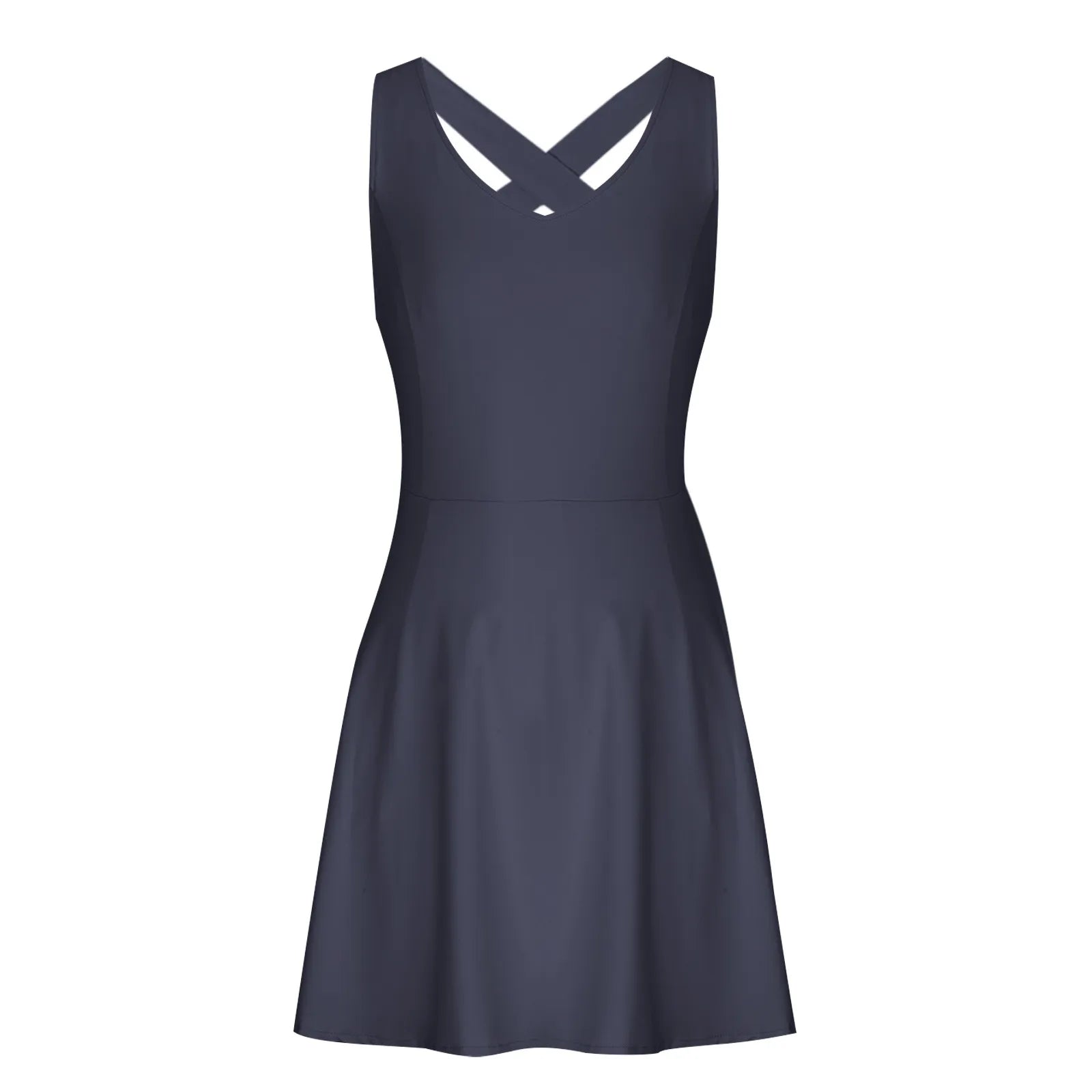 Women's Sporty Tennis Dress with Built-in Shorts & Strappy Back | Sporty Dresses