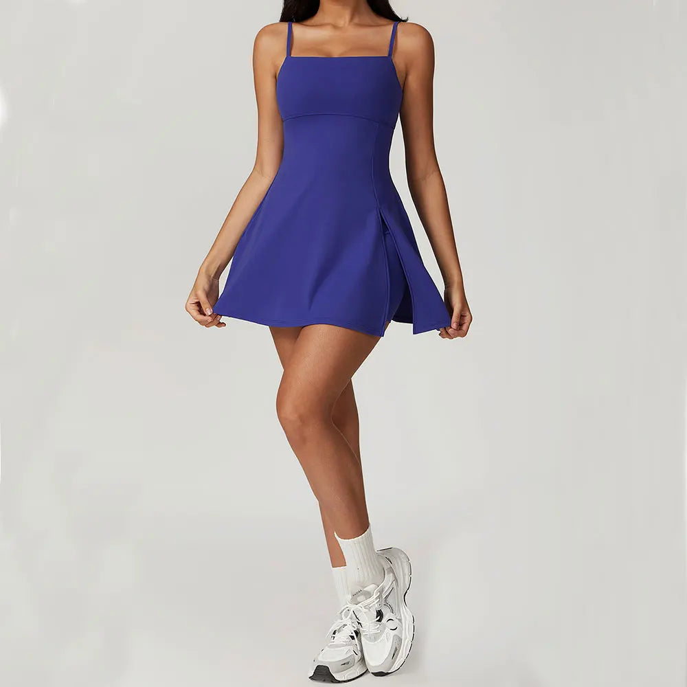 Active Women's Tennis-Inspired Dress with Padded Top | Sporty Dresses