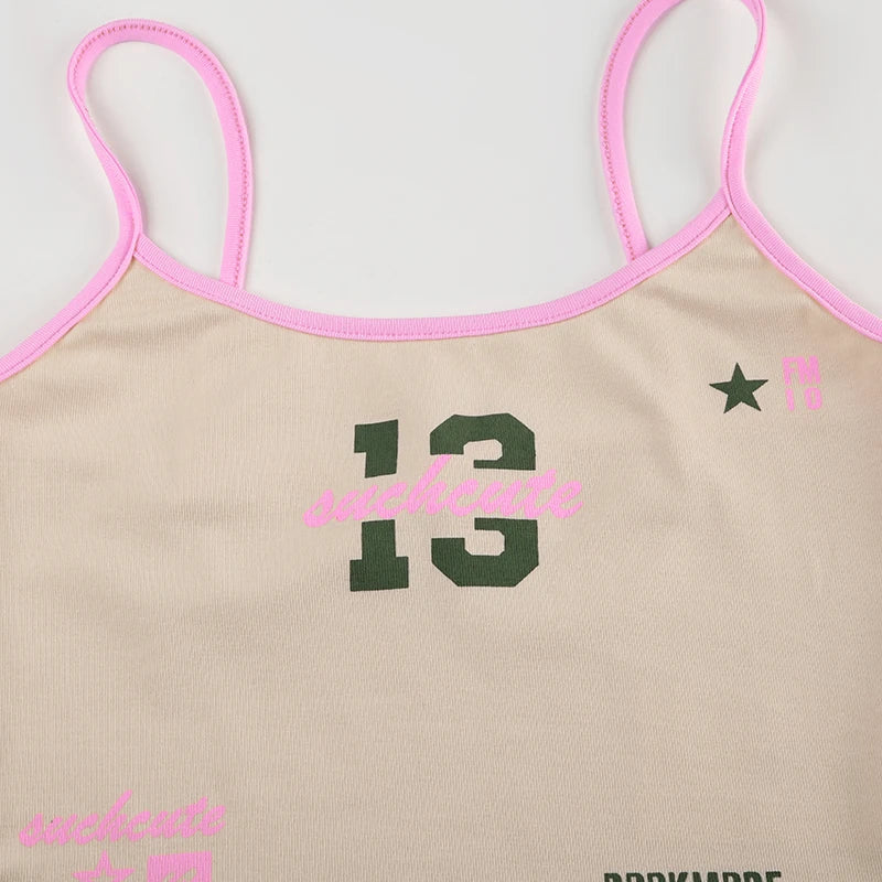 Sporty Athlete No. 13 Crop Top & Shorts Set for Workouts & Casual