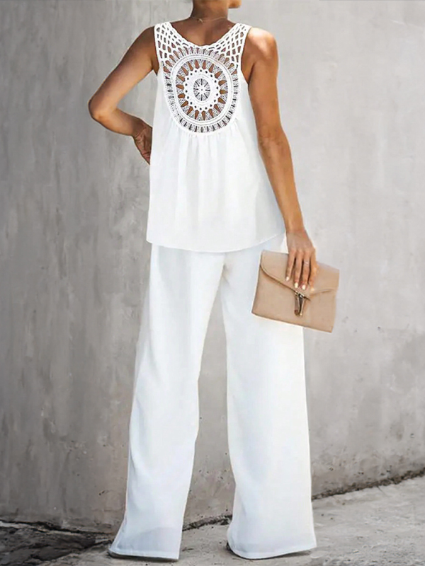 Relax Fit Sleeveless Top & Pants Set for Spring & Summer | Outfit Set