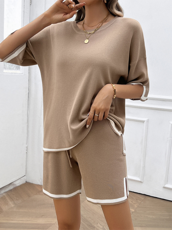 Relaxed Fit T-shirt and Shorts Set with Drawstring Waist | Shorts Set