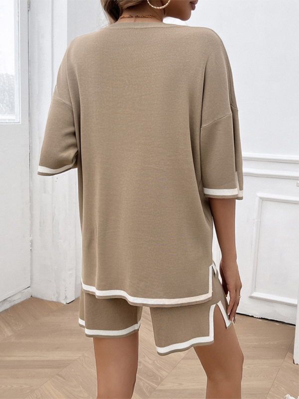 Relaxed Fit T-shirt and Shorts Set with Drawstring Waist | Shorts Set