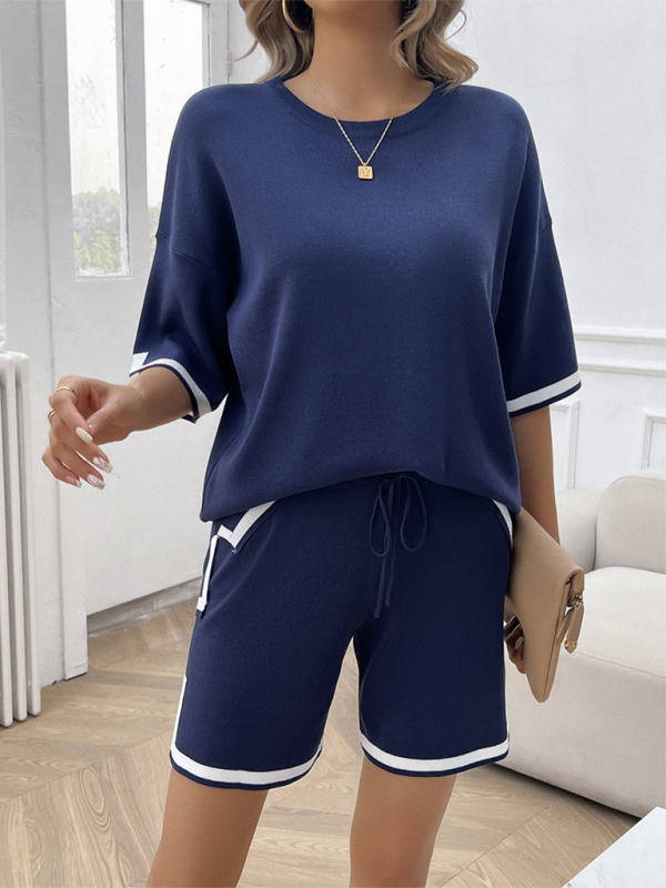 Relaxed Fit T-shirt and Shorts Set with Drawstring Waist | Shorts Set