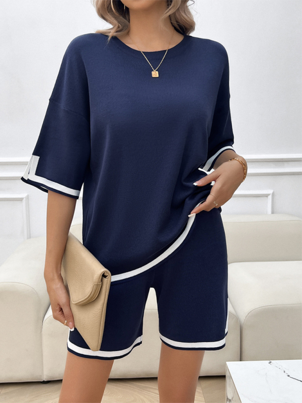Relaxed Fit T-shirt and Shorts Set with Drawstring Waist | Shorts Set