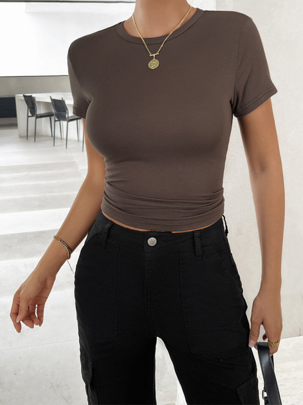 Women's Solid Crop T-Shirt - Perfect for Daily Wear Tees