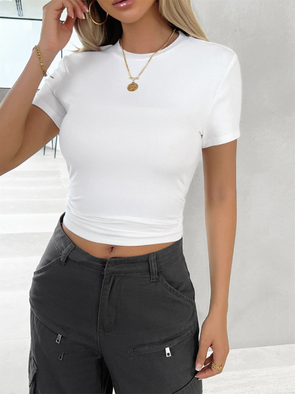 Women's Solid Crop T-Shirt - Perfect for Daily Wear Tees