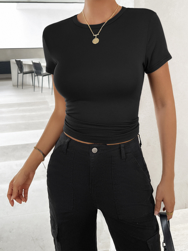 Women's Solid Crop T-Shirt - Perfect for Daily Wear Tees