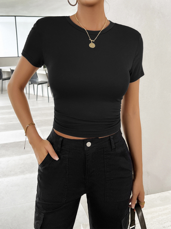 Women's Solid Crop T-Shirt - Perfect for Daily Wear Tees