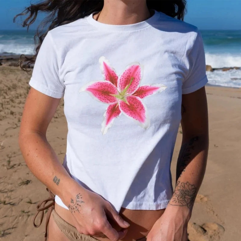 Floral Sketch Tee - Perfect for Casual Days | T-Shirts