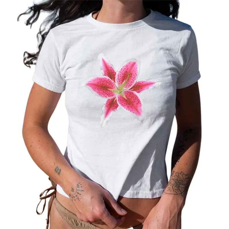 Floral Sketch Tee - Perfect for Casual Days | T-Shirts