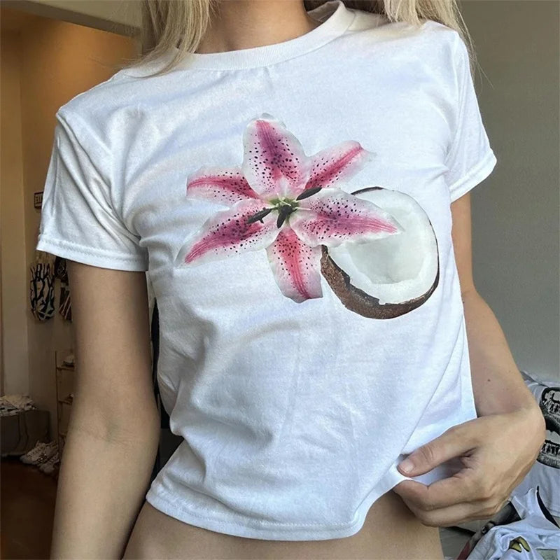 Floral Sketch Tee - Perfect for Casual Days | T-Shirts