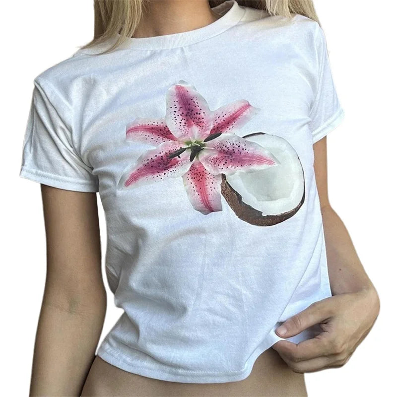 Floral Sketch Tee - Perfect for Casual Days | T-Shirts