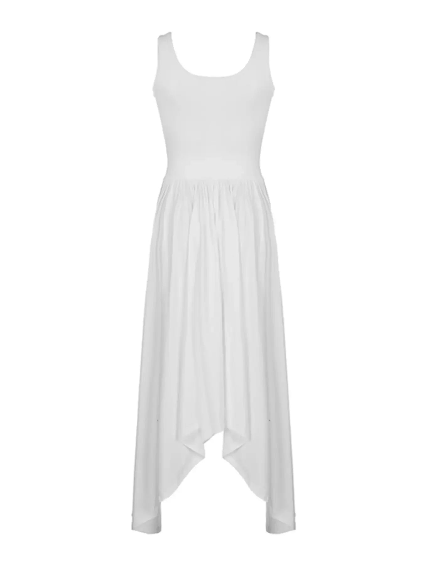 White Tea-Length Dress for Summer | Casual Dresses