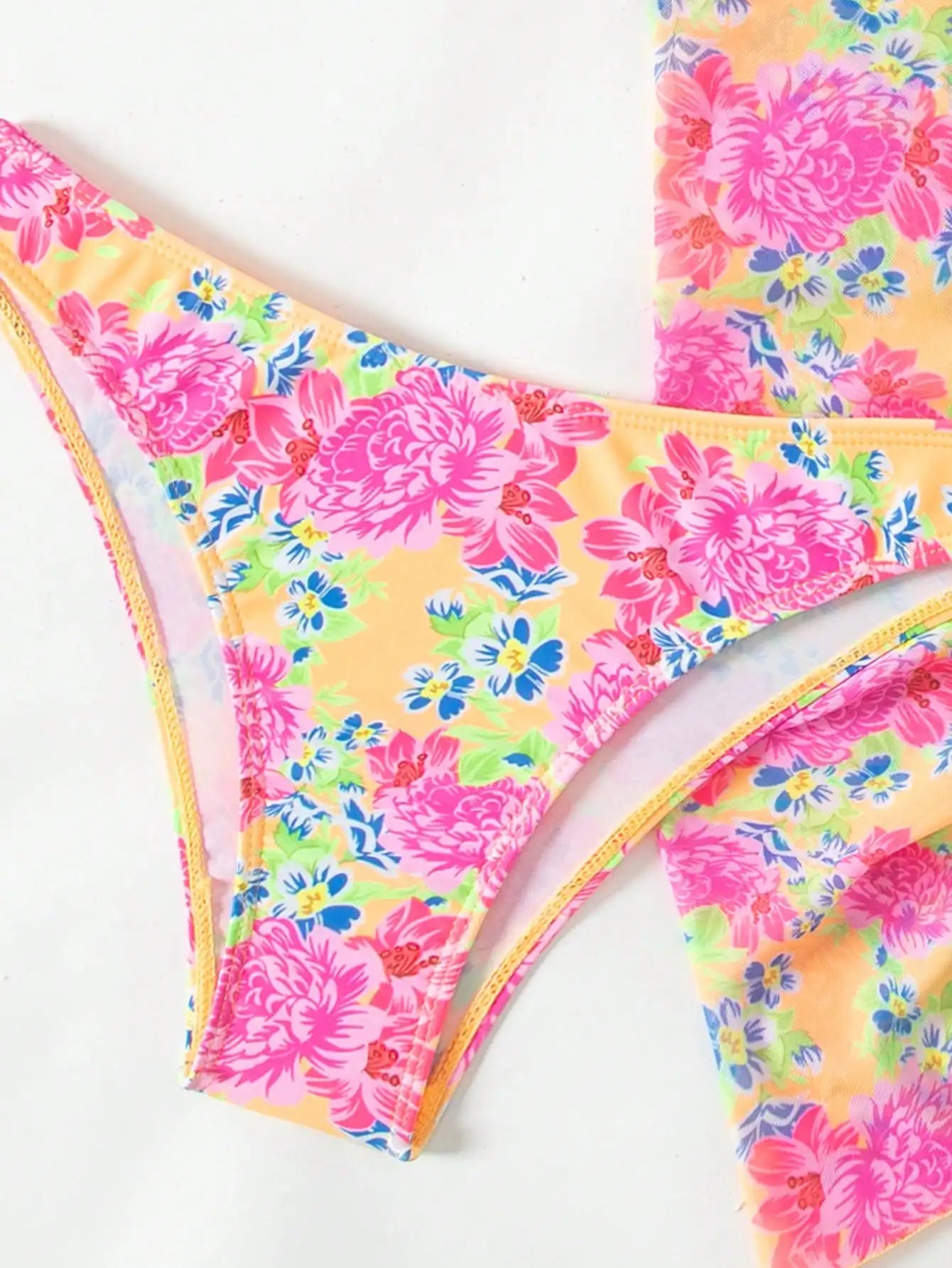 Floral Bikini with Sarong for Beach Adventures | Bikinis