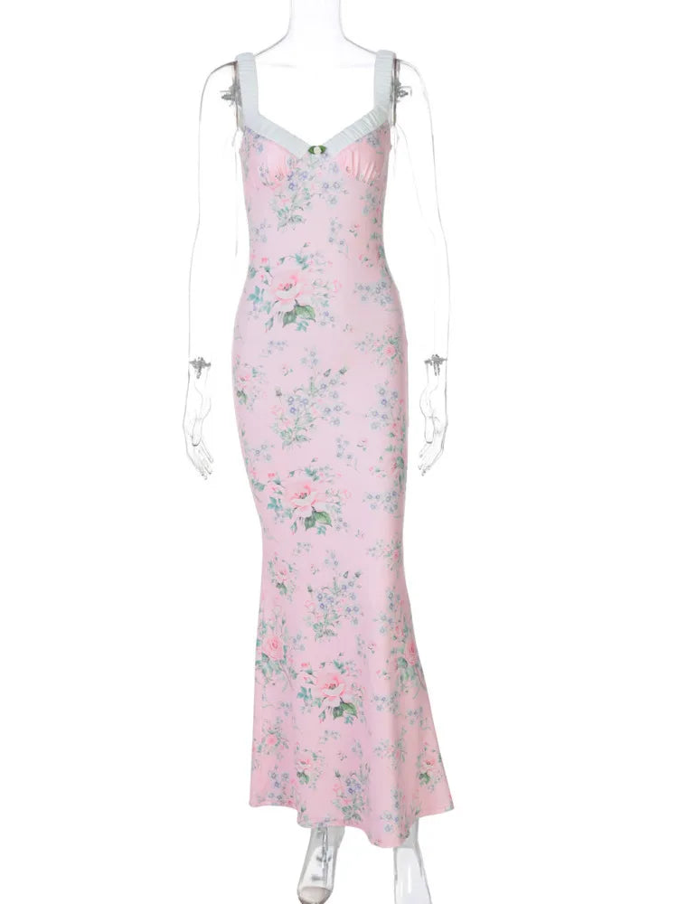 Floral Print Mermaid Dress for Evening Events | Mermaid Dresses