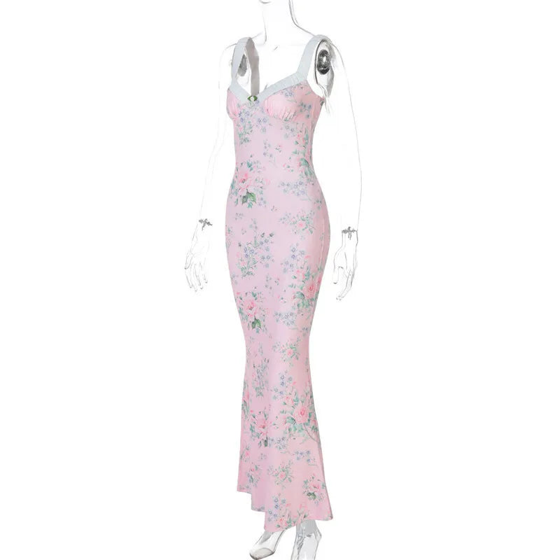 Floral Print Mermaid Dress for Evening Events | Mermaid Dresses