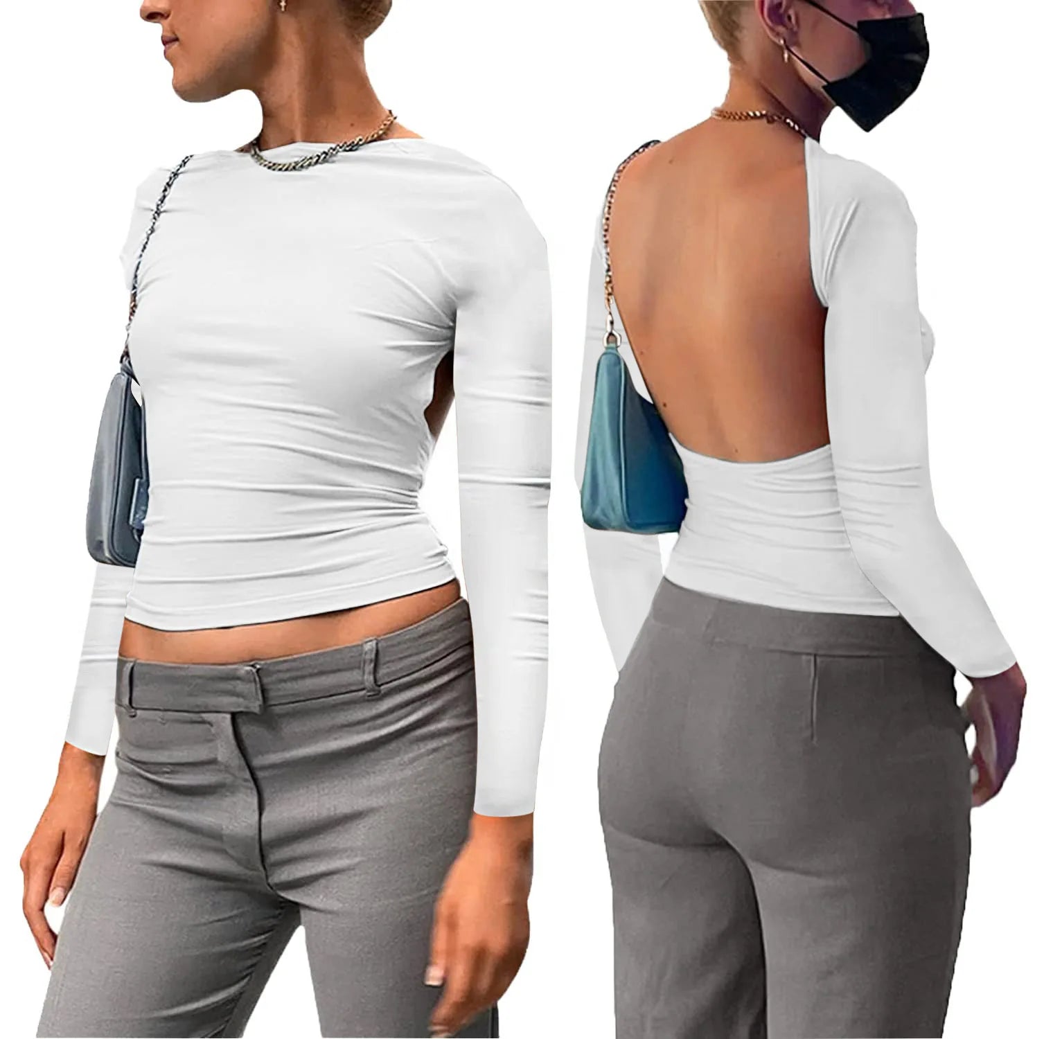 Everyday Two-in-One Women's Long-Sleeve Top | Cutout Tops