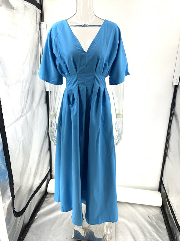 Flattering Blue Fit and Flare Dress for Women | Casual Dresses