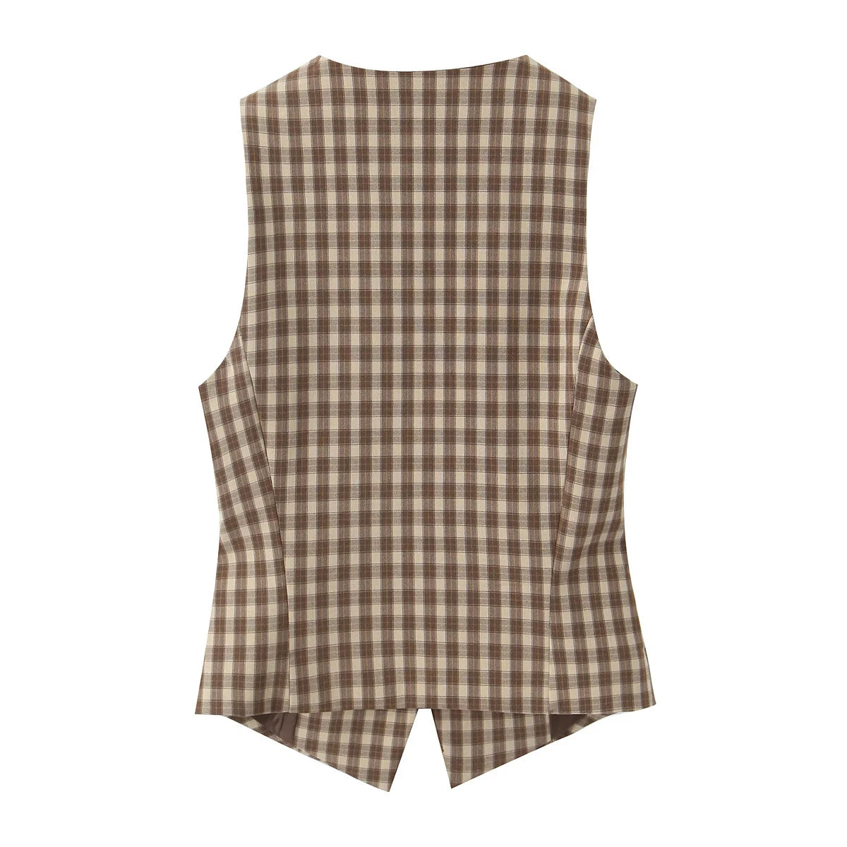 Plaid Tan Vest & Skirt Set for Casual Day Outfits | Skirts set