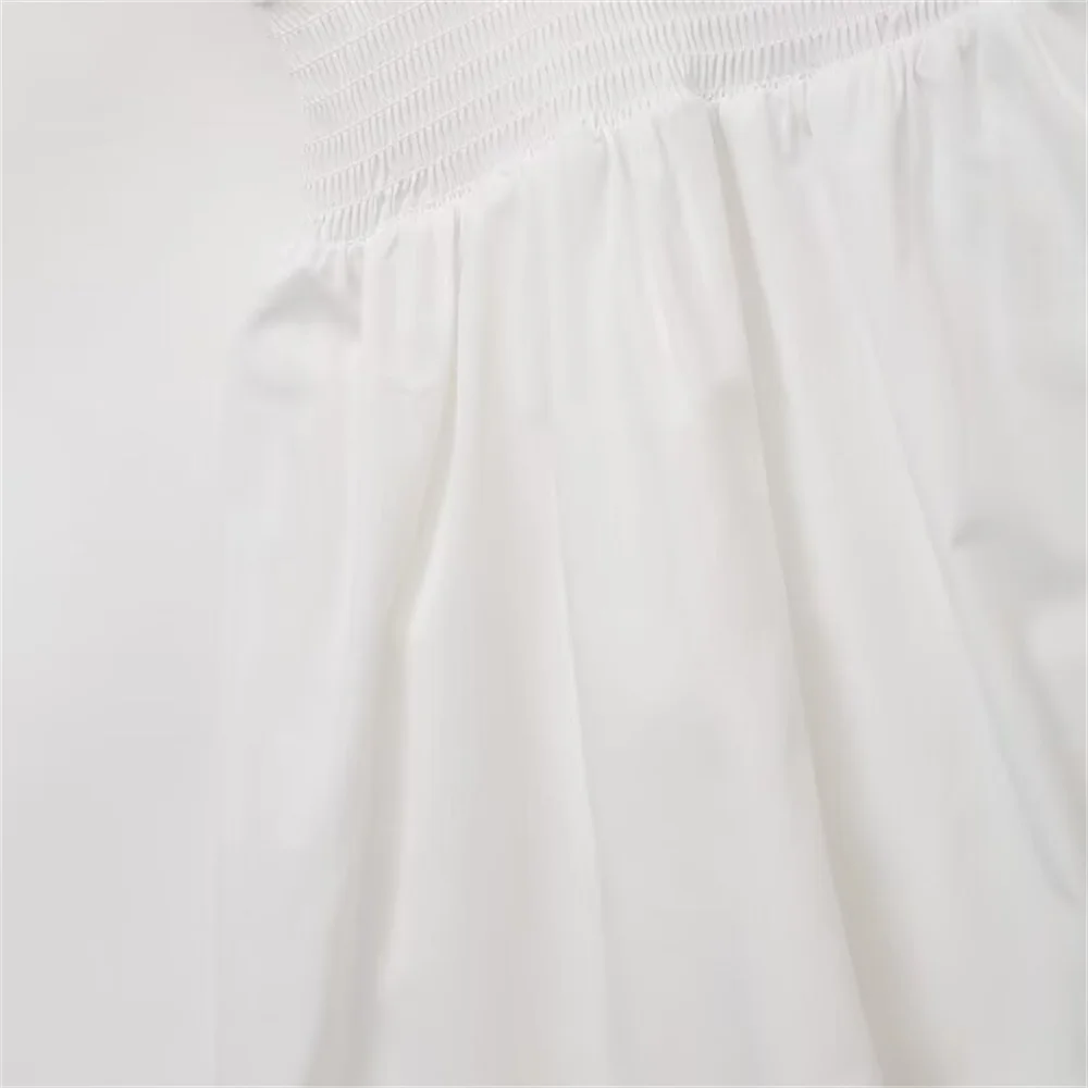 White Empire Waist Casual Dress - Perfect for Summer | Vacation Dresses