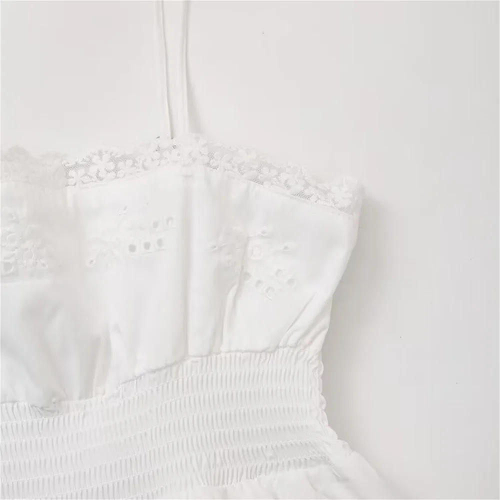 White Empire Waist Casual Dress - Perfect for Summer | Vacation Dresses