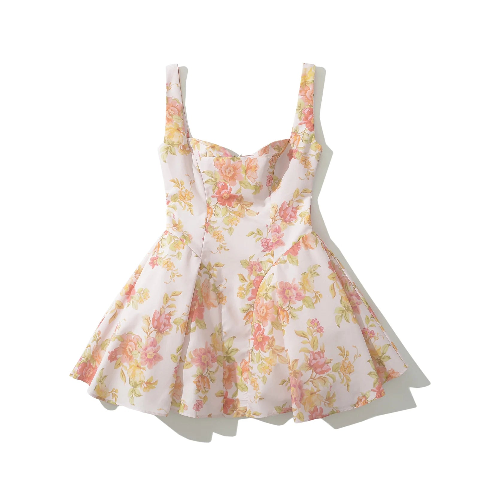 Casual Floral Print Dress - Spring and Summer Party Sundress | Fit and Flare Dresses