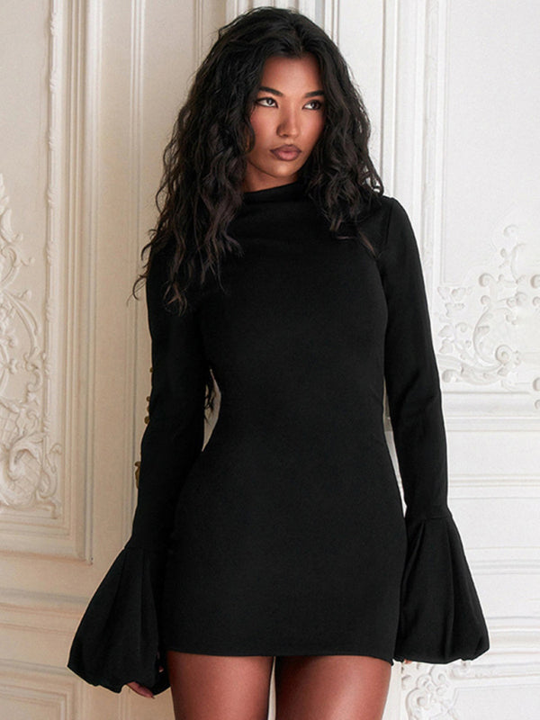 Bell-Sleeve Dress for Night Out