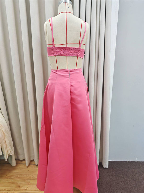 Pink Vacation Ready Crop Top and Skirt Set | Matching sets