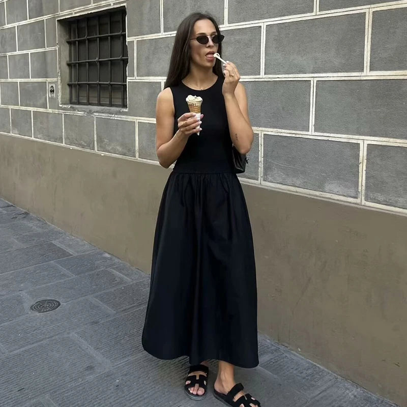 Maxi Length Crew Neck Dress for Women | Maxi Dresses