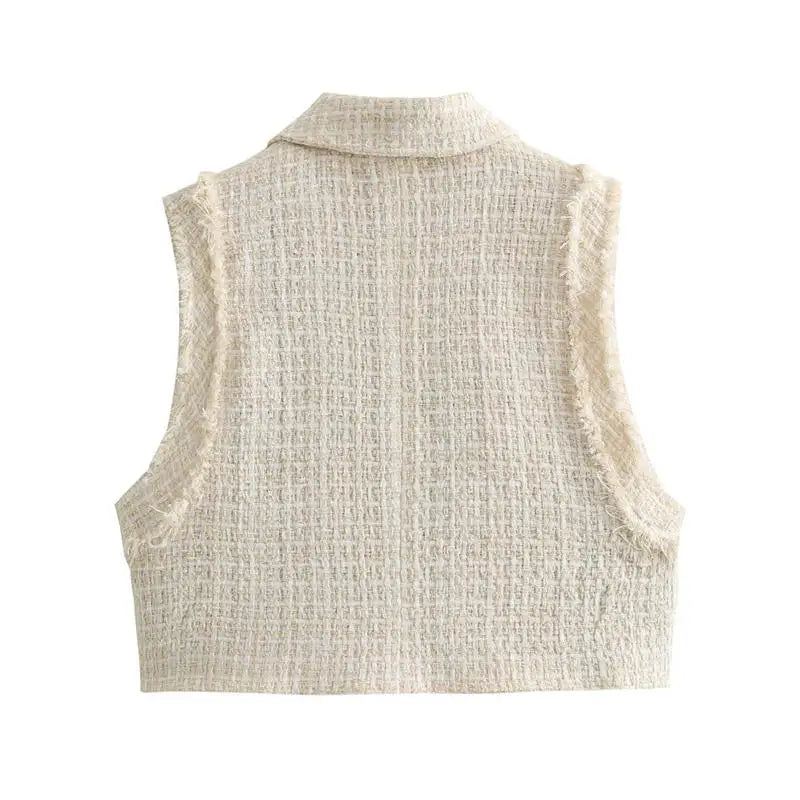 Casual Tweed Vest Top - Women's Essential | Vests