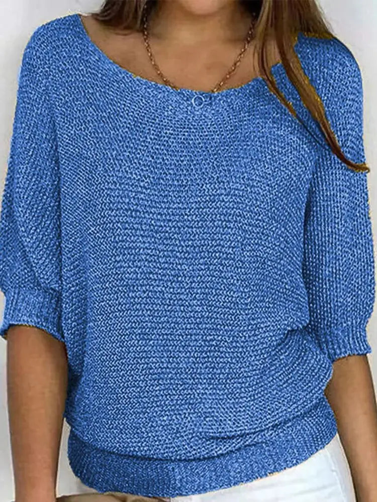 3/4 Sleeve Knit Top for Casual Days | Knit Tops