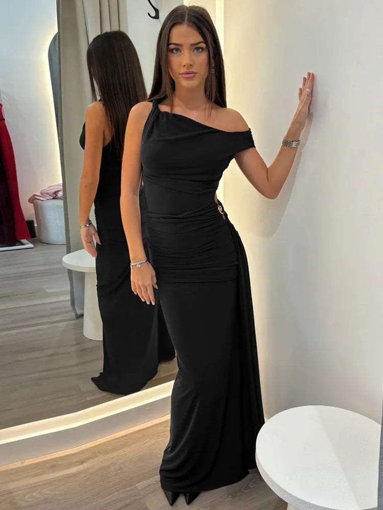 Elegant Floor-Length Dress with Side Slit | Elegant Dresses