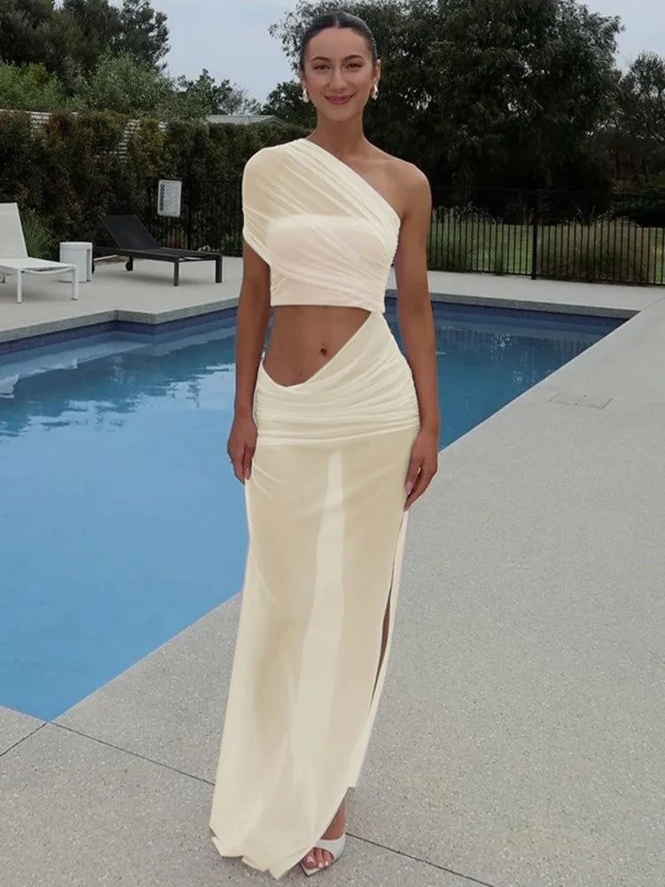 Cutout One-Shoulder Party Dress