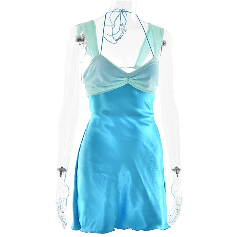 Satin Party Dress with Bow Front | Mini Dresses