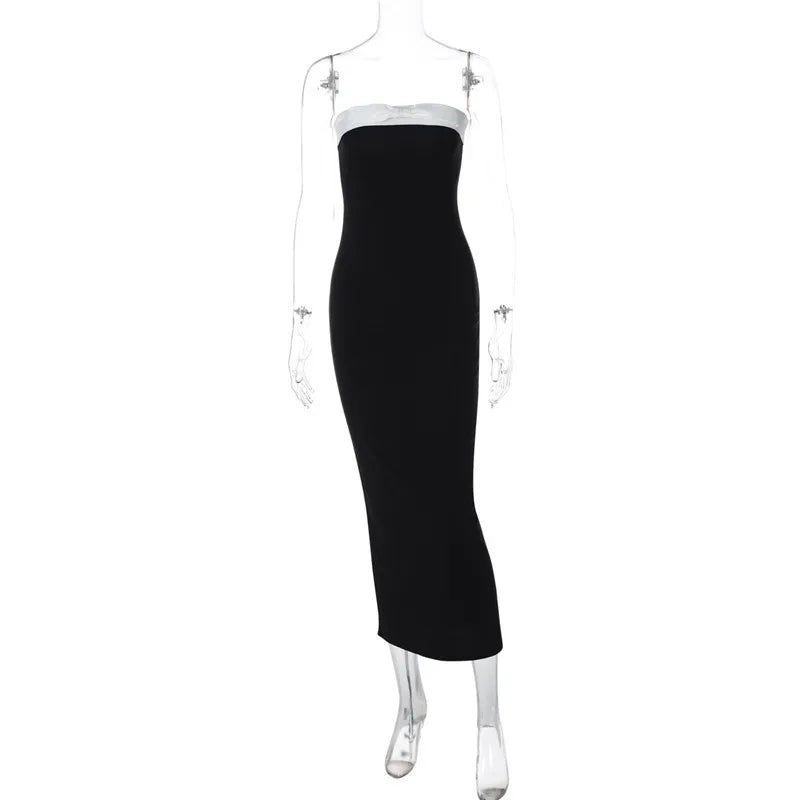 Bodycon Midi Dress for Special Occasions in Strapless | Tube Dresses