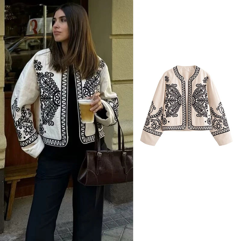 Embroidered Women's Jacket | Versatile & Stylish