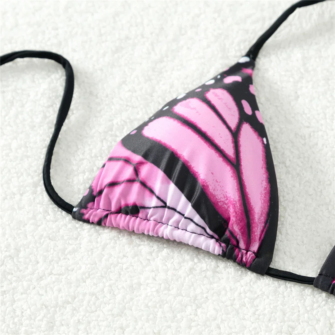 Tropical Butterfly Print Bikini - Dive Into Summer Swimwear | Swimwear