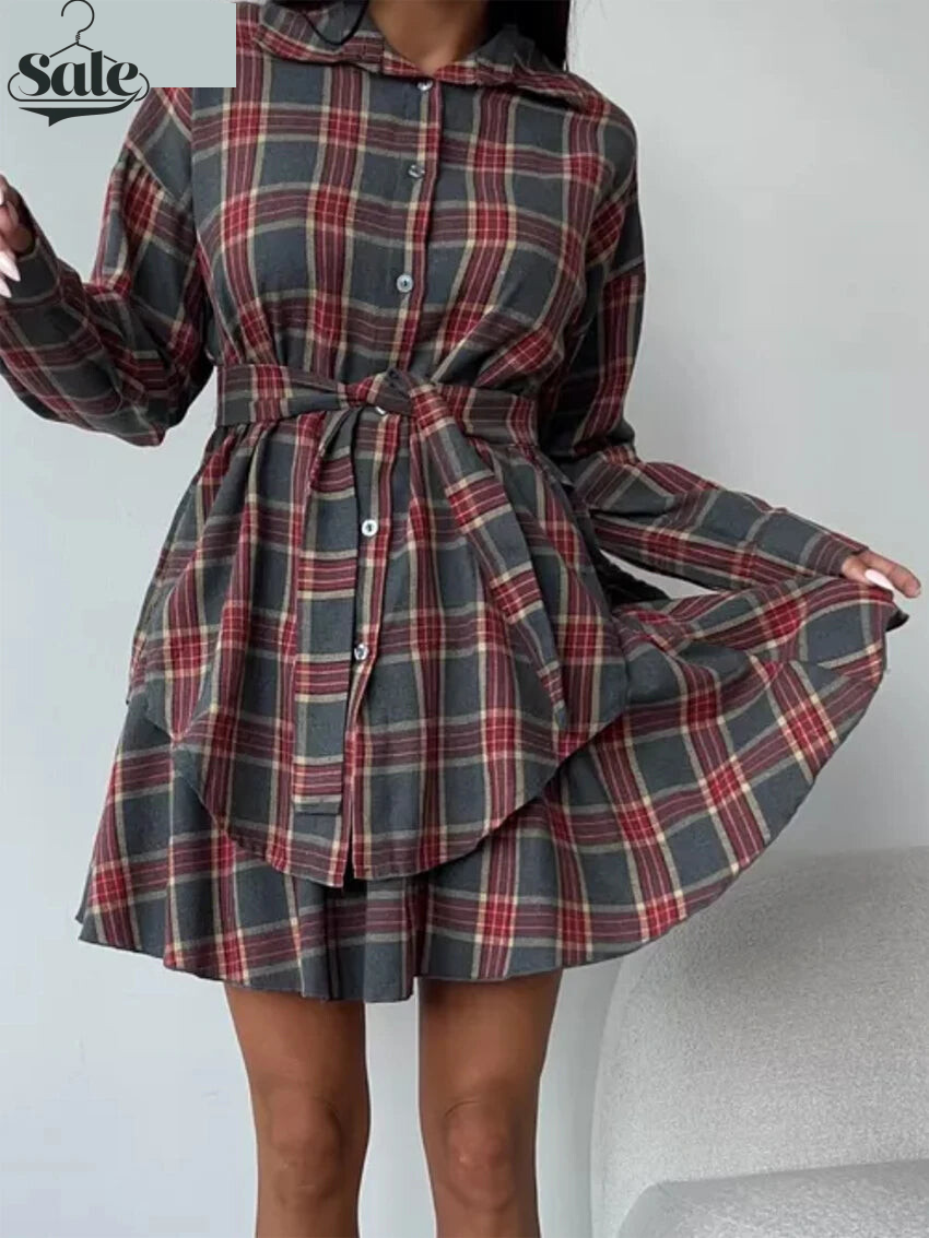 Women's Plaid Matching Set - Ideal for Weekend Wear | Skirts Outfit Sets