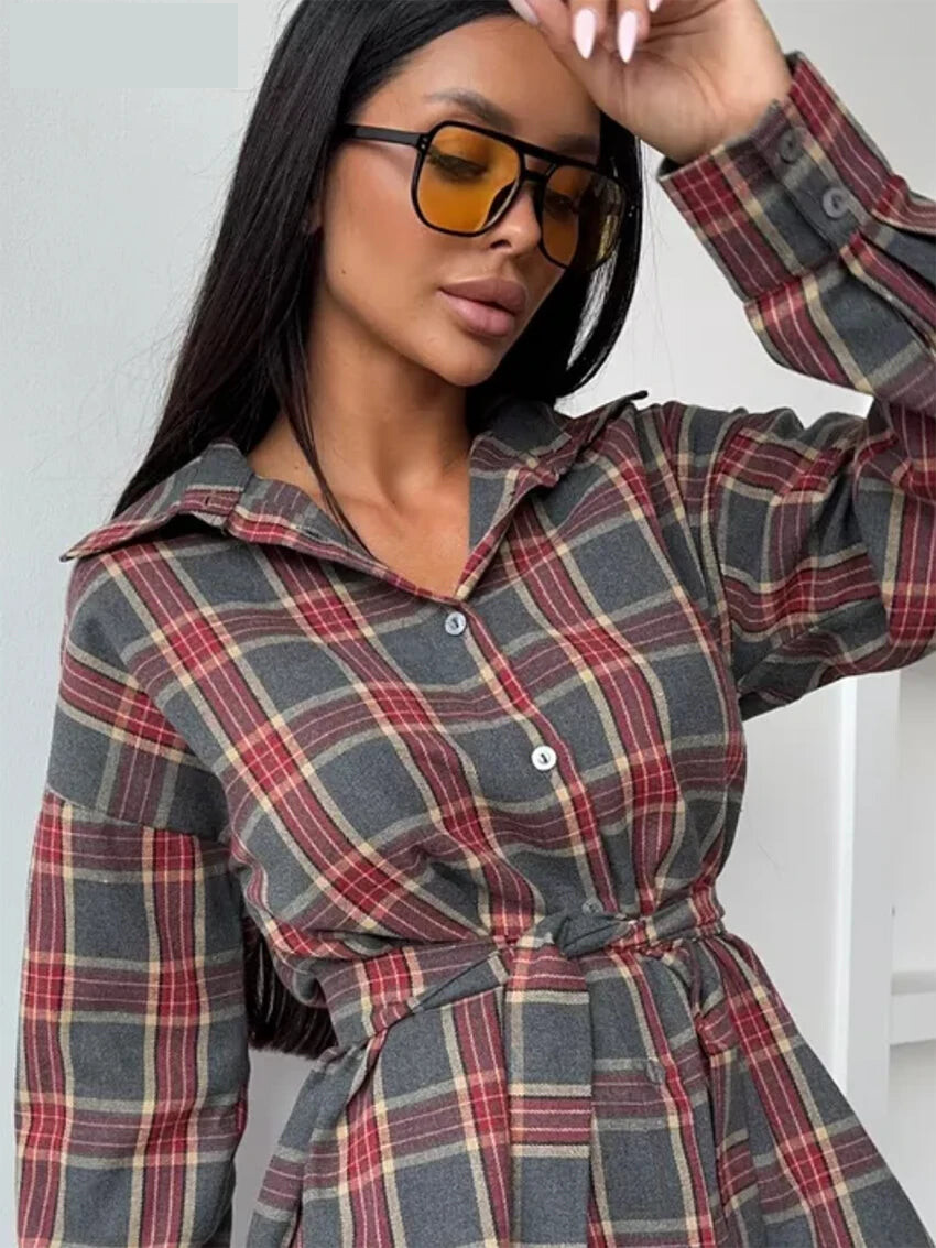 Women's Plaid Matching Set - Ideal for Weekend Wear | Skirts Outfit Sets