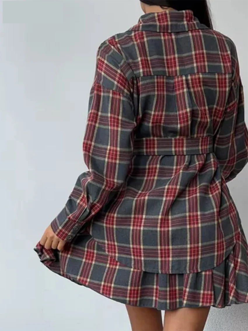 Women's Plaid Matching Set - Ideal for Weekend Wear | Skirts Outfit Sets