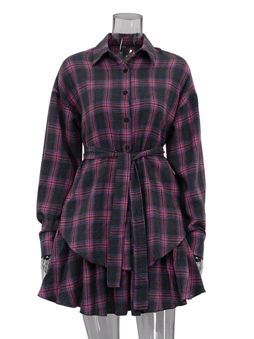 Women's Plaid Matching Set - Ideal for Weekend Wear | Skirts Outfit Sets