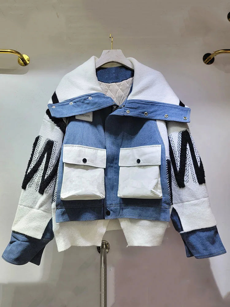 Short Jacket with Artistic Denim for Casual Outings | Denim Jackets