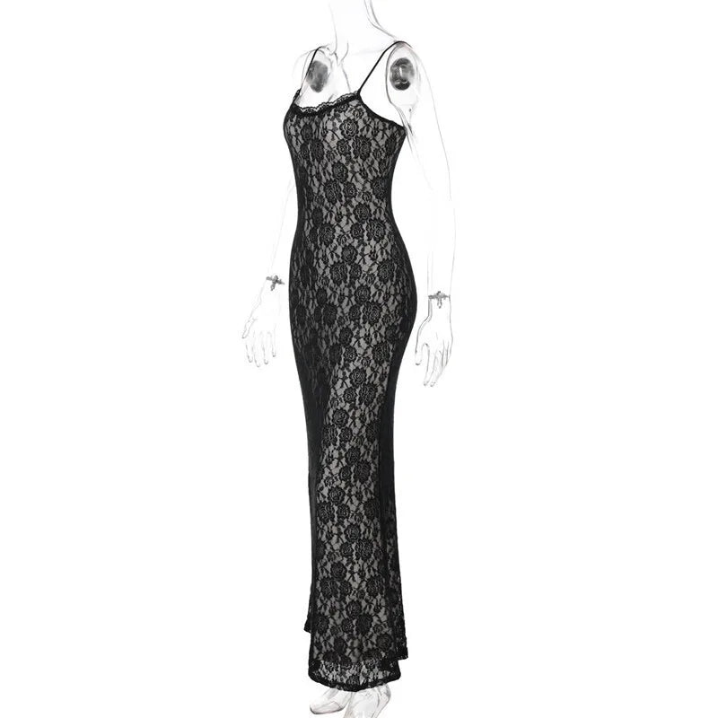 Elegant Floral Lace Maxi Dress - Perfect for Any Gala | Elegant Dresses