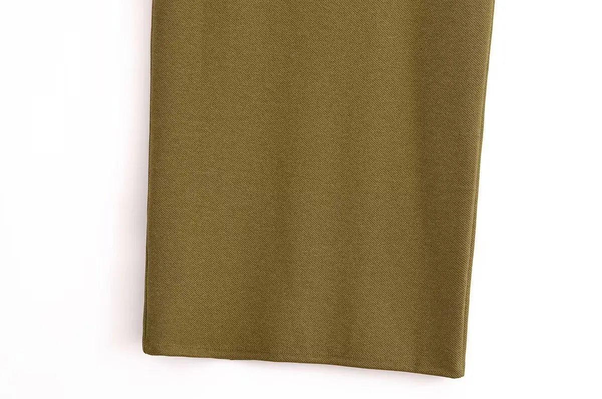 Elegant Olive Cocktail Dress | Midi Dresses