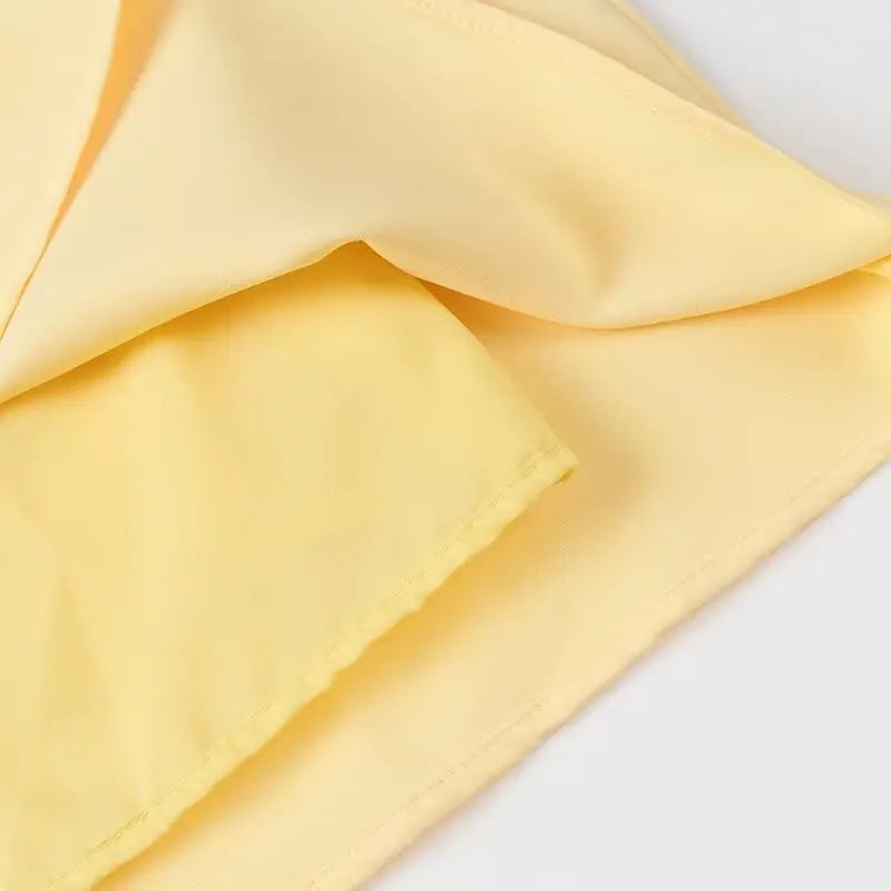 Puff Sleeve Yellow Dress – Ideal for Cocktail Parties | Sheath Dresses