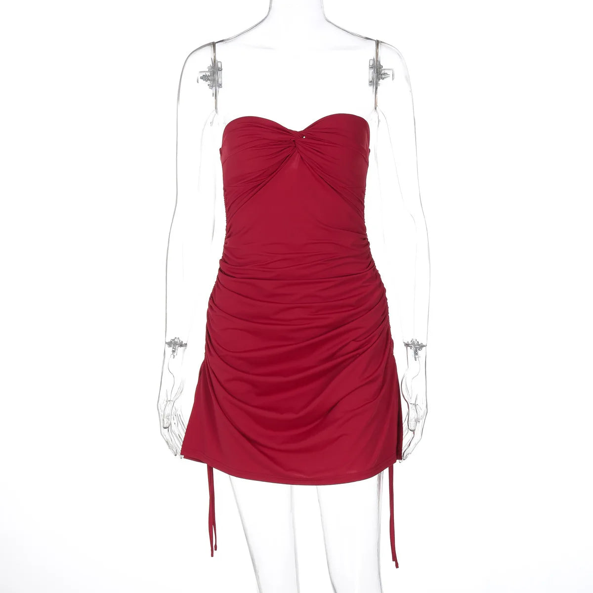 Red Strapless Bodycon Mini Dress for Party Nights | Mini Dresses